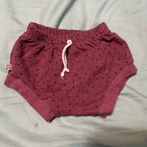 Purple Polka Dot Baby Shorts